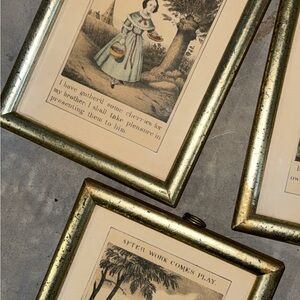 Borghese Vintage Gold Framed with Pictures